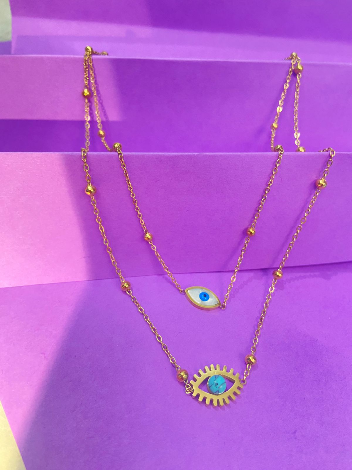 Eye of Elegance – Gold Pendant Necklaces