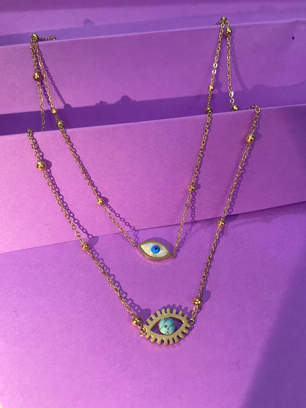 Eye of Elegance – Gold Pendant Necklaces
