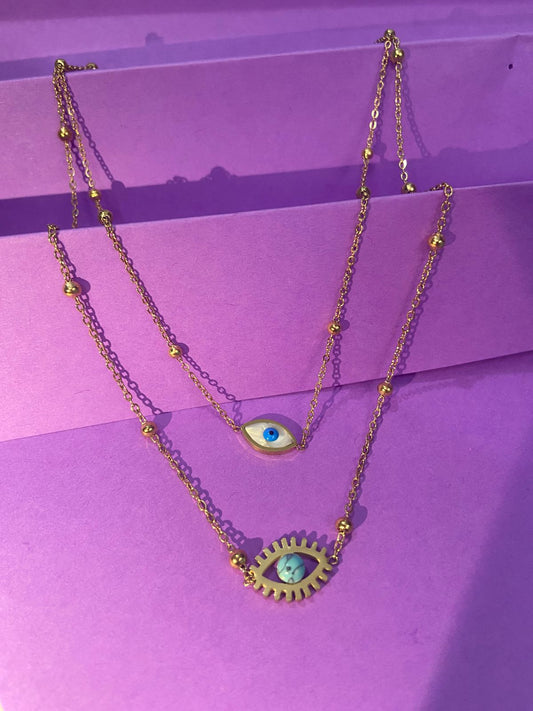 Eye of Elegance – Gold Pendant Necklaces