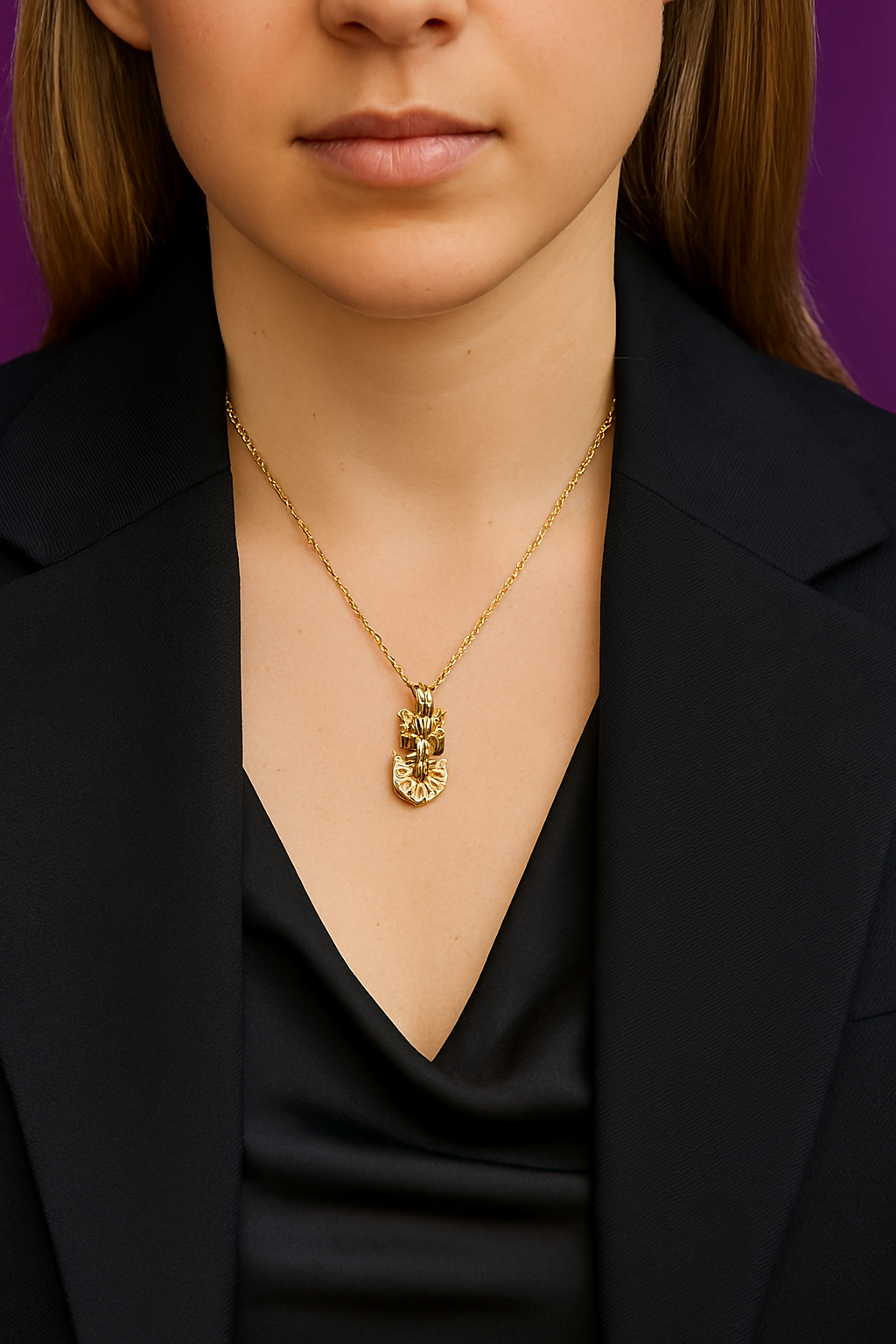 Golden Whimsy Cat Charm Necklace